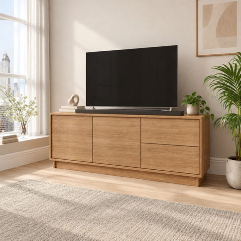 TV Stand For TVs Up To 60" With 2 Doors And 2 Drawers