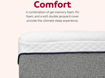 13" Ultra Plush Gel Memory Foam Mattress For Bed With Double Layered Jacquard Cover - Gray / White - King