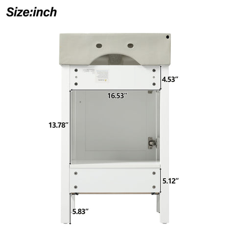 Bathroom Vanity With Sink, Frame And Drawer