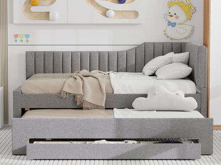 Upholstered Daybed With Trundle And 3 Drawers