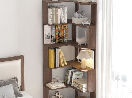 L-Shaped Design Corner Bookshelf
