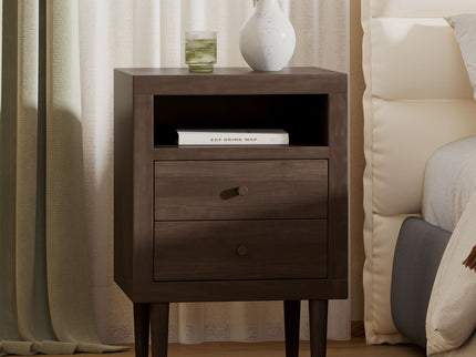 Nystrom - Mid Century Modern 2 Drawer Nightstand