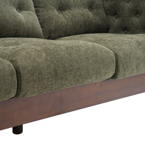 Upholstered Sofa Modern 3 Seater Sofa Couch With Tufted Design For Living Room