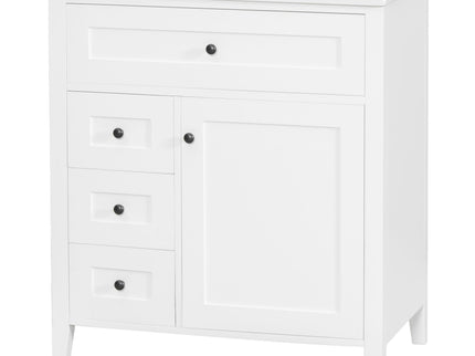 Modern Bathroom Vanity With Sink, 3 Drawers And Adjustable Shelf