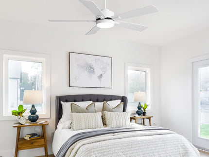 Reversible DC Motor Ceiling Fan With Dimmable LED Light For Living Room