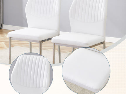 Luxury Simple High Resilience Dining Chair With Metal Legs