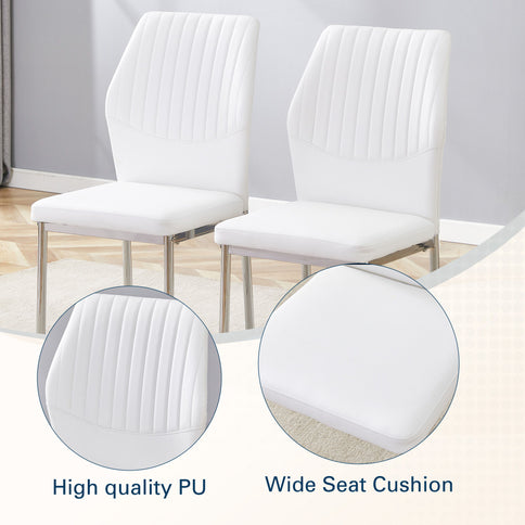 Luxury Simple High Resilience Dining Chair With Metal Legs