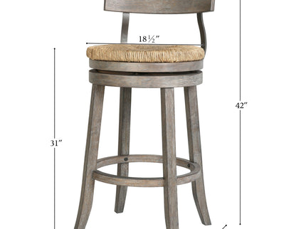 Stool With Natural Seagrass Seat