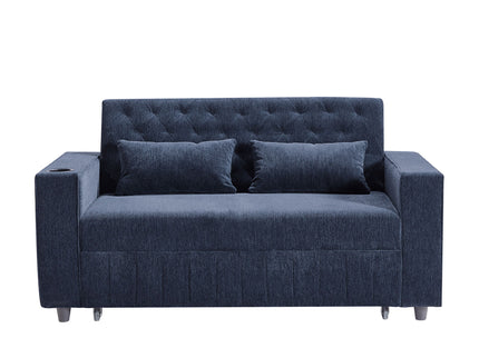 Pull-Out Sofa Bed Convertible Couch With Adjustable Backrest For Living Room