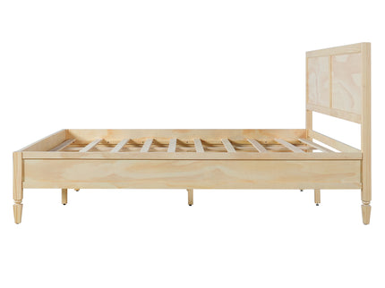 Classic Platform Bed Frame With Panel Headboard