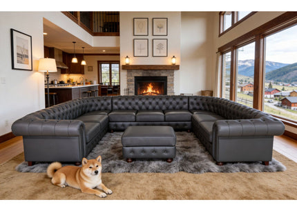 Chesterfield Vintage Style U - Shape Sectional
