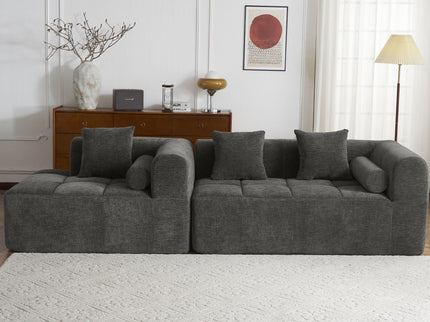 Sectional Free Combined Sofa With 2 Side Pockets