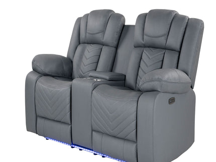 Raize - Power Living Room Set With Storage Console And Cup Holders