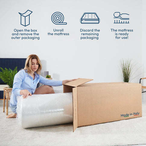 12'' Queen Hybrid Mattress With Pocket Springs And Memory Foam, Medium Firm Support - White