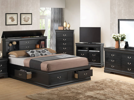 Traditional Style Bookcase Storage Bed