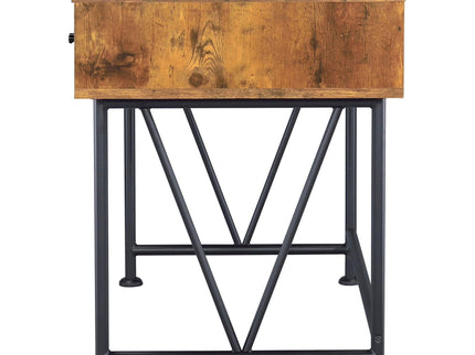 3 Drawer Writing Desk With Handles - Brown
