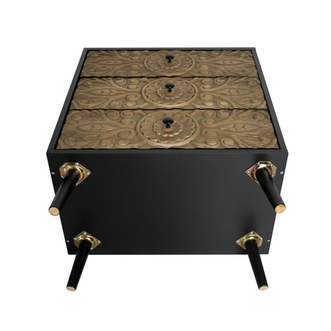 3 Drawer Cabinet, Suitable For Bedroom - Black