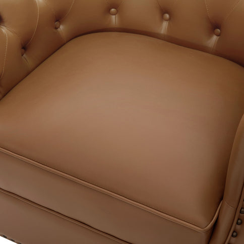 360° Swivel Accent Chair With Curved Back