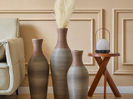 Classic And Neat Floor Vase, High Independent Flower Stand (Set of 3)