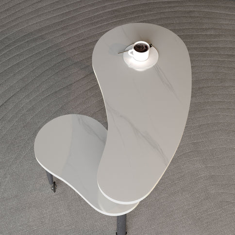 Rotatable Cocktail Table With Solid Legs, 360 Degree Rotating