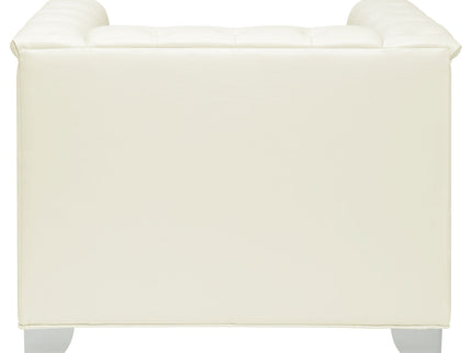 Earline - Upholstered Track Arm Accent Chair - White