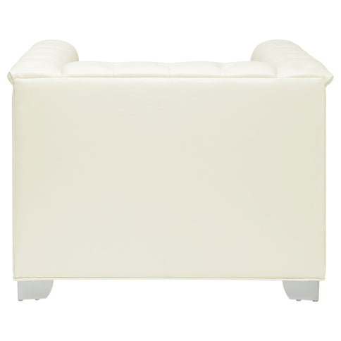 Earline - Upholstered Track Arm Accent Chair - White