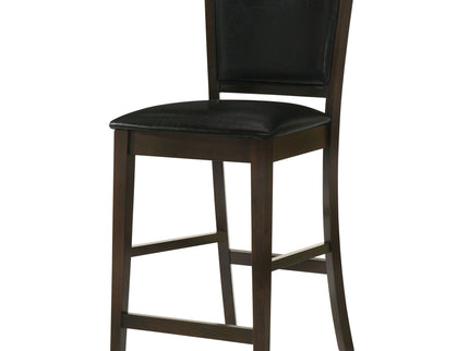 Upholstered Counter Height Stools (Set of 2) - Black / Espresso