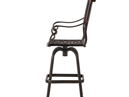 Cast Aluminum Bar Stool - Copper