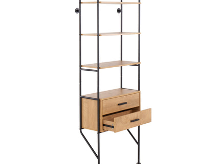 Lean - Industrial Bookcase - Black / Brown