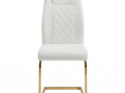 High Back Dining Chairs For Dining & Kitchen Room (Set of 4) - Golden / White