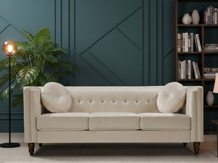 Chesterfield Sofa With Square Arms For Living Room