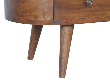 Solid Wood Rounded Entertainment Unit