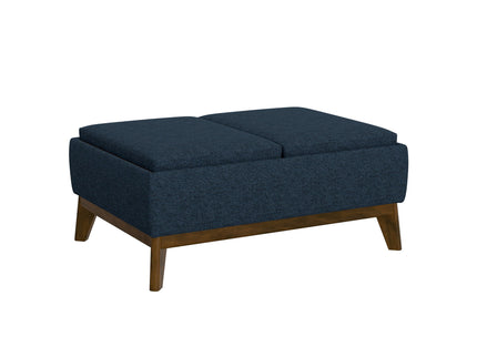 Reversible Tray Ottoman - Blue