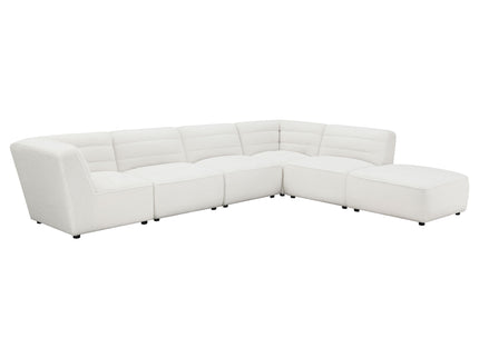 Sunny - Square Upholstered Ottoman - Ivory
