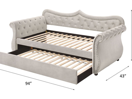 Adkins - Twin Daybed With Trundle - Beige