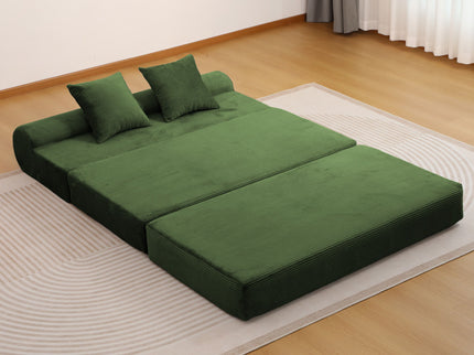 Convertible Sofa Bed, 2 Seater Fold Out Floor Couch