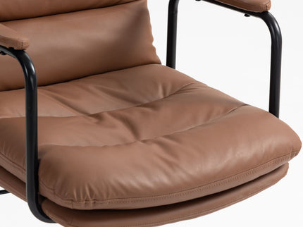 Office Chair, Mid Back Home Office Desk Task Chair With Wheels And Arms Ergonomic Computer Rolling Swivel Chair With Padded Armrest