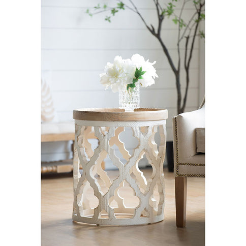 Stylish Rustic Round Wooden Table