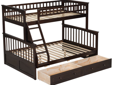 Bunk Bed With Drawers, Convertible Storage Bed
