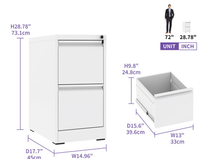 Steel Drawer Vertical File Cabinet With Lock For A4 Legal / Letter Size