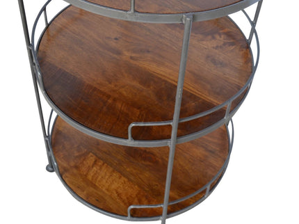 Round Butler Tray Table - Chestnut