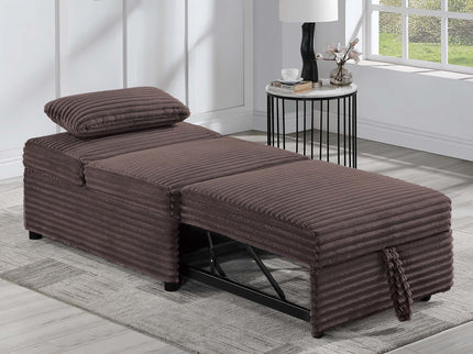 Sleeper Sofa Chair With Plush Cushion And Pull Out Bed Convertible Couch With Matching Pillow - Chocolate