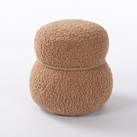 Snowman Stool With Cushion And Solid Wood Frame