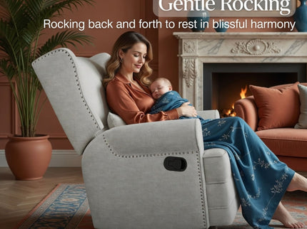 Extra Wide Swivel Recliner Glider Chair With Footrest