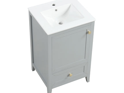 Bathroom Vanity With Sink, Soft Closing Cabinet Door, Storage Rack And Drawer