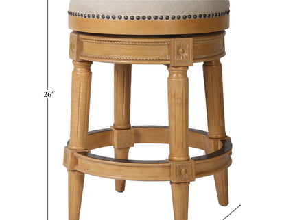 Rustic Elegance Backless Swivel Stool