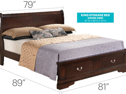 Louis Phillipe - Storage Bed
