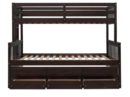Bunk Bed With Twin Size Trundle And Drawers