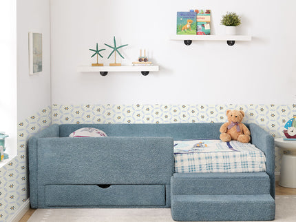 Safe Kids Bed With Guardrails And Storage