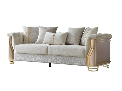 Chateau - Sofa - Cream / Brown